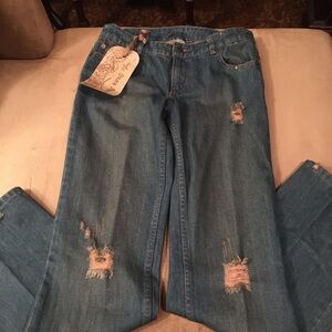 NWT Distressed Free People Jeans